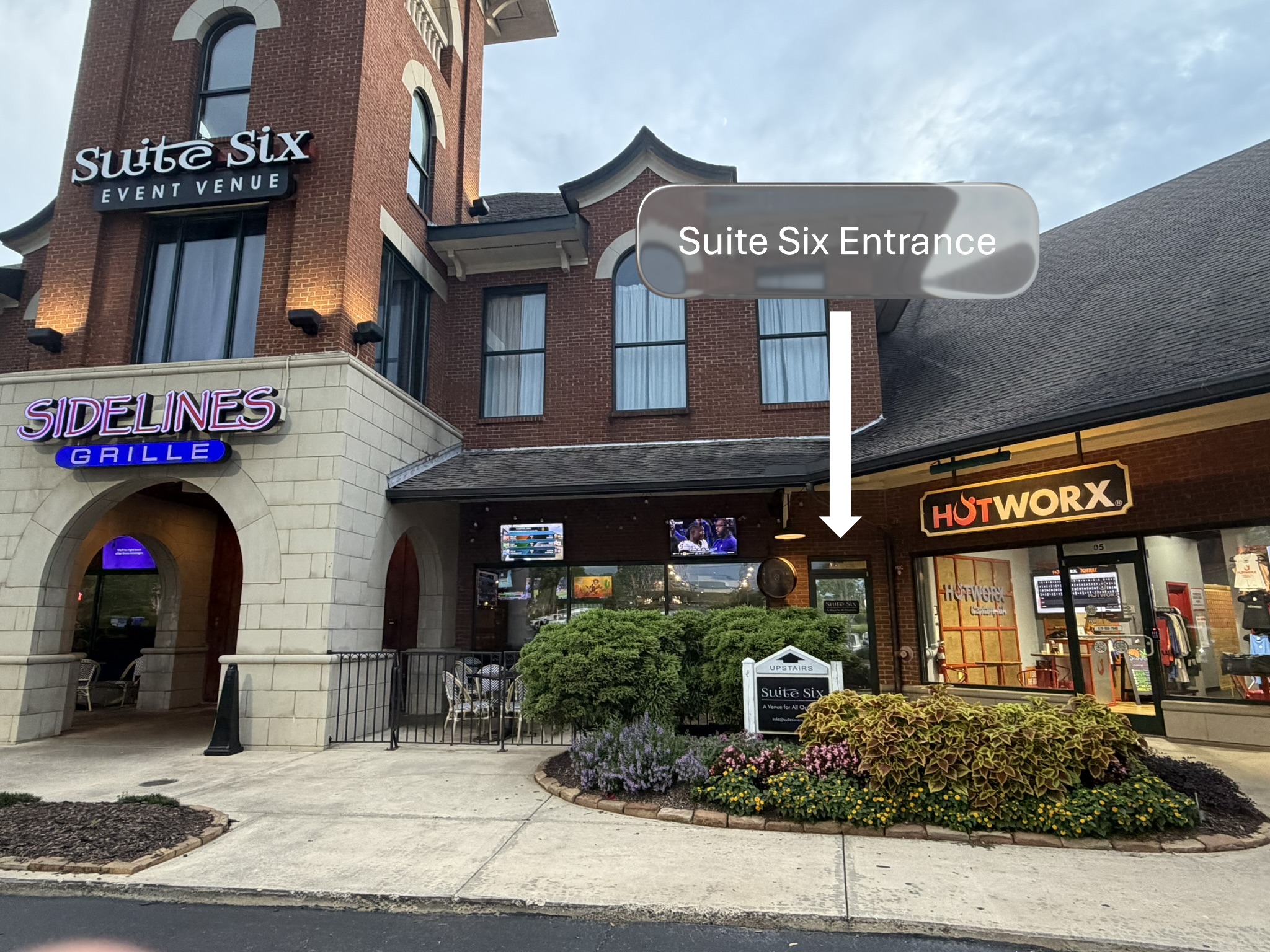 Entrance to Suite Six Venue